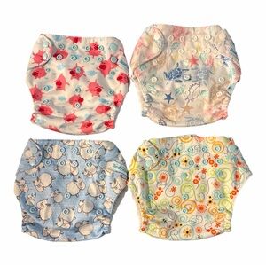 Mama Koala Colorful Pocket Diaper Bundle of Four.